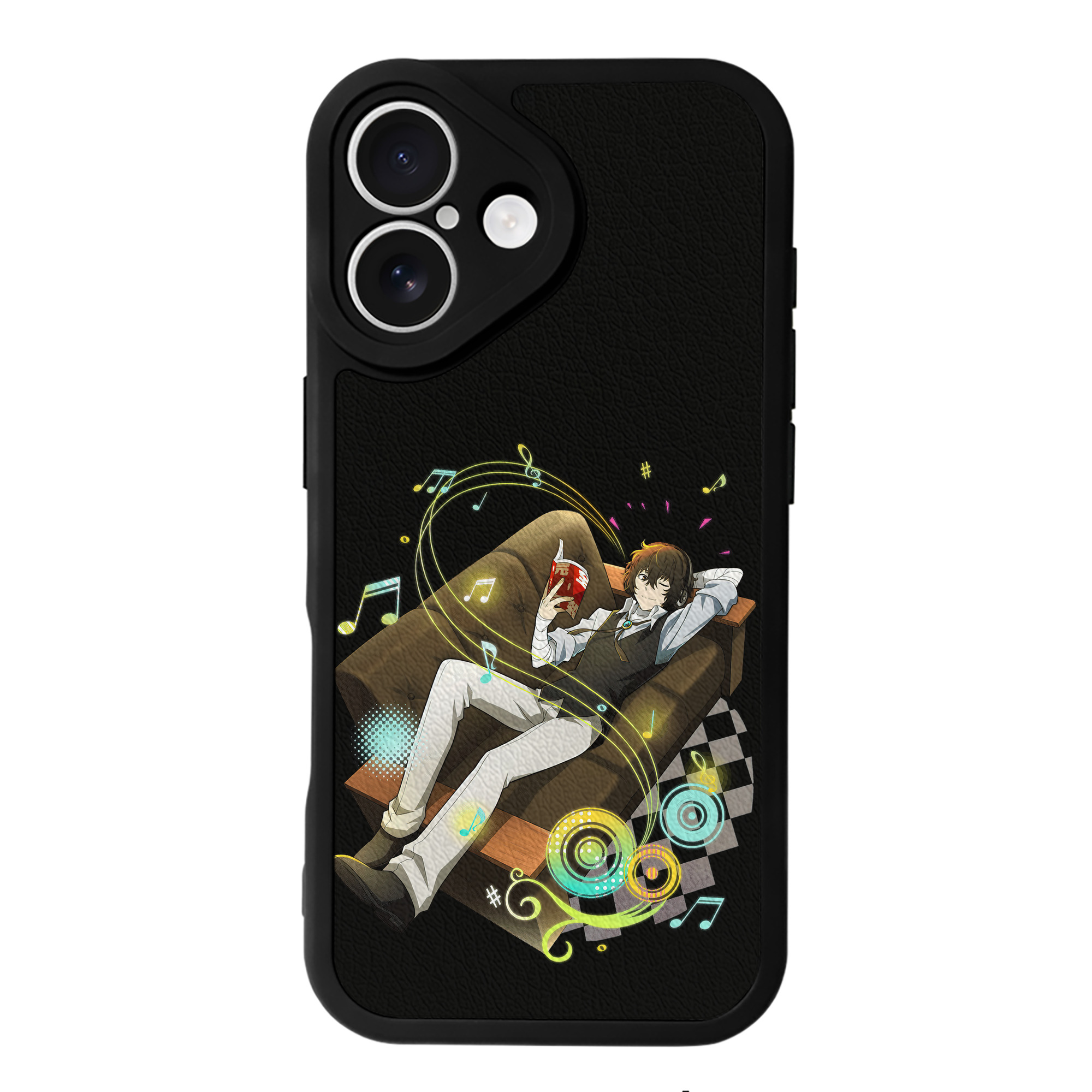 （画像用） 文豪ストレイドッグス Bungo Stray Dogs 【iPhone 16シリーズ対応】シリコンスマホケース（レザー調） 材質：シリコン